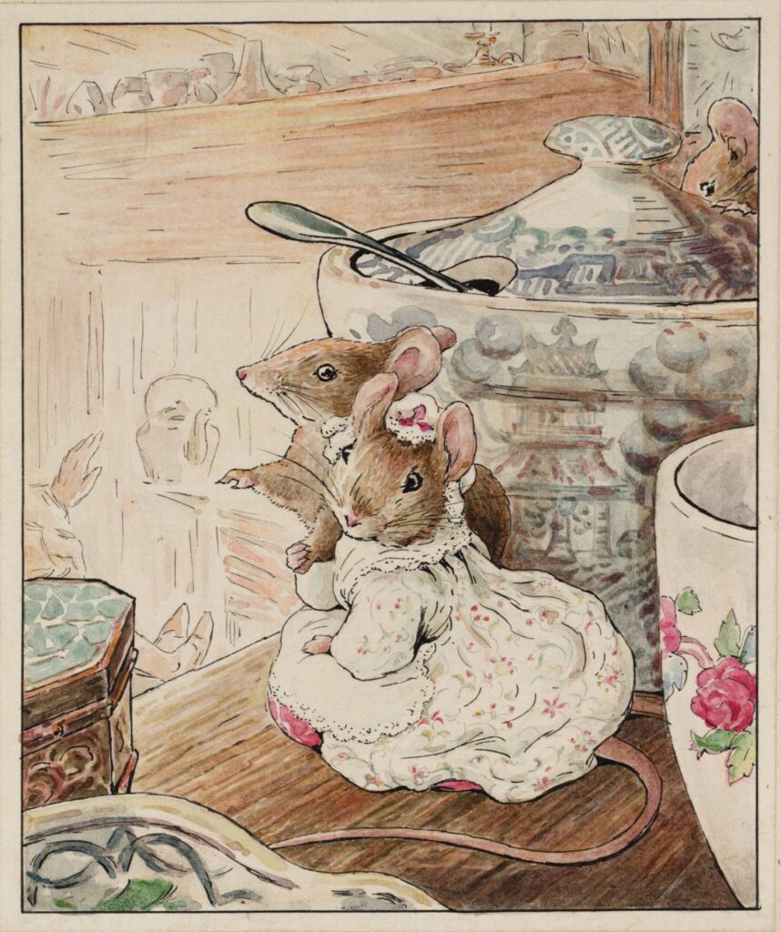 The Mice Listen to the Tailor’s Lament (1902) - Beatrix Potter Tablo