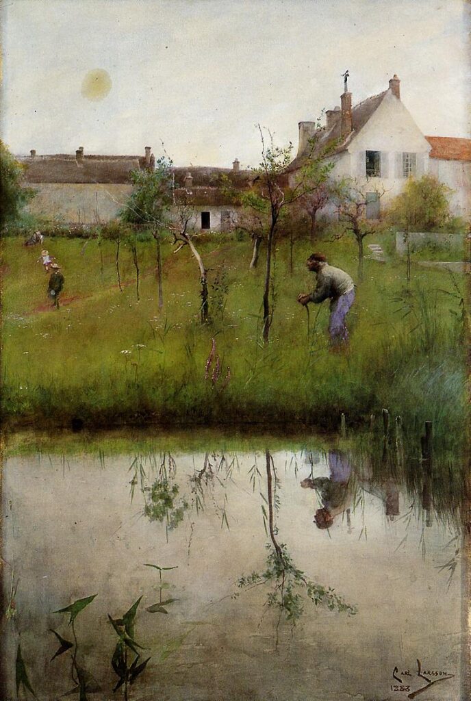 The Old Man and the New Trees (1883) - Carl Larsson Tablo