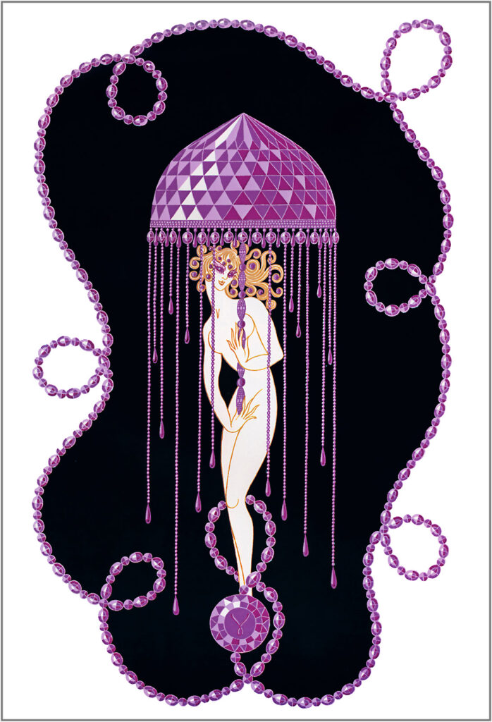 The Precious Stones, Amethyst – Erté Tablo
