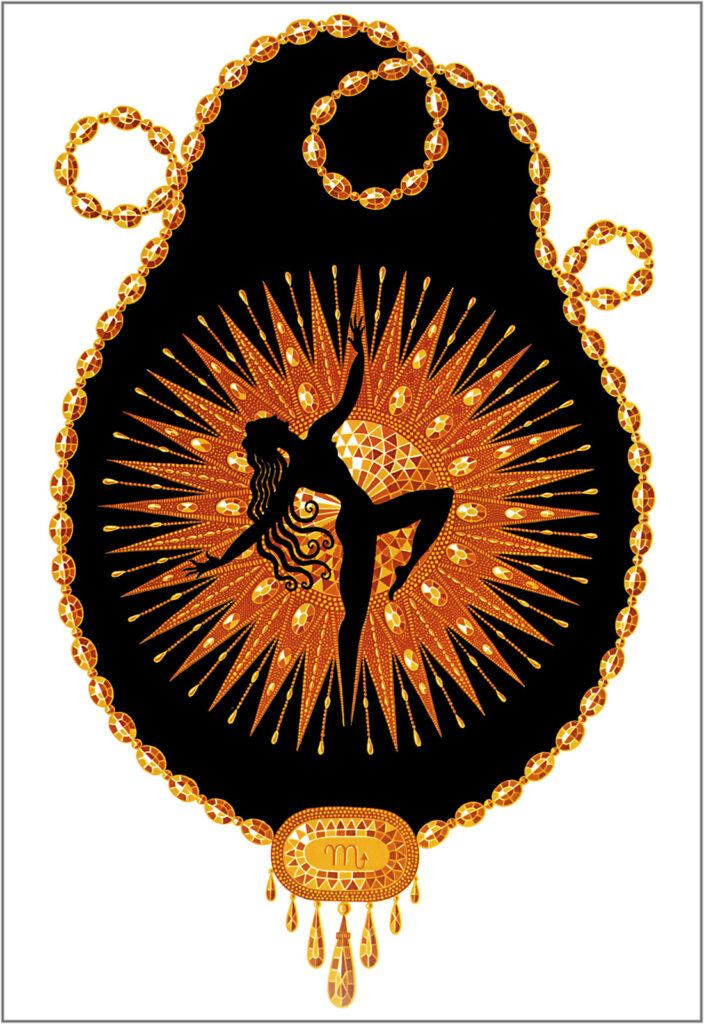 The Precious Stones, Topaz - Erté Tablo