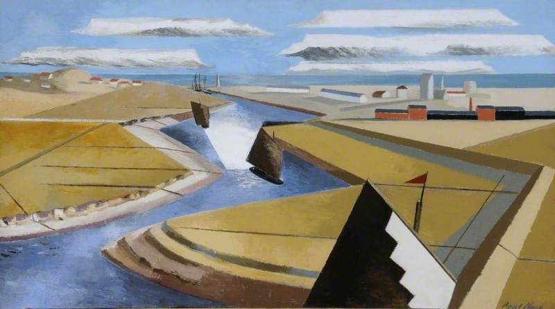 The Rye Marshes, East Sussex (1932) – Paul Nash Tablo