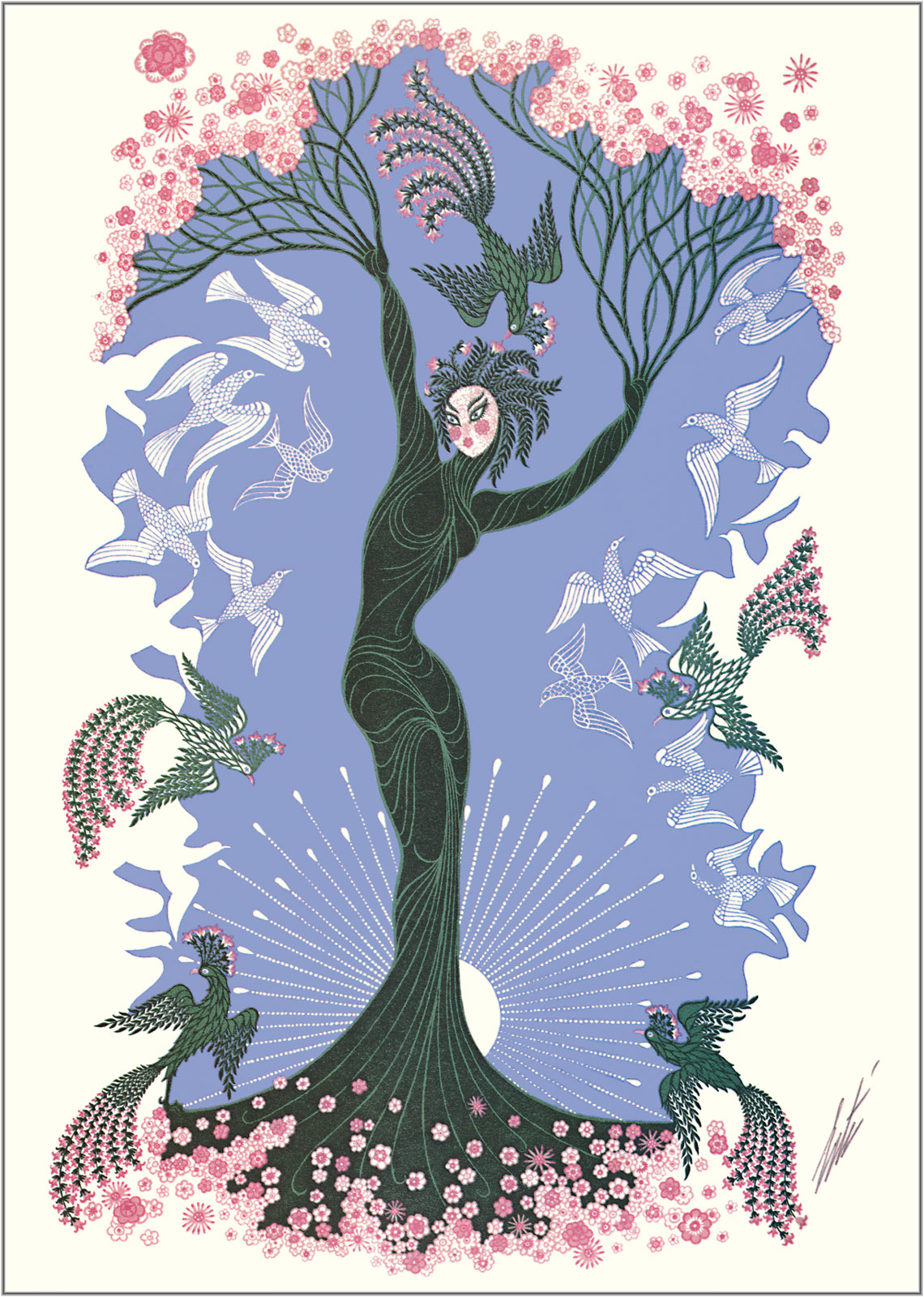 The Seasons, Spring - Erté Tablo kanvas tablo