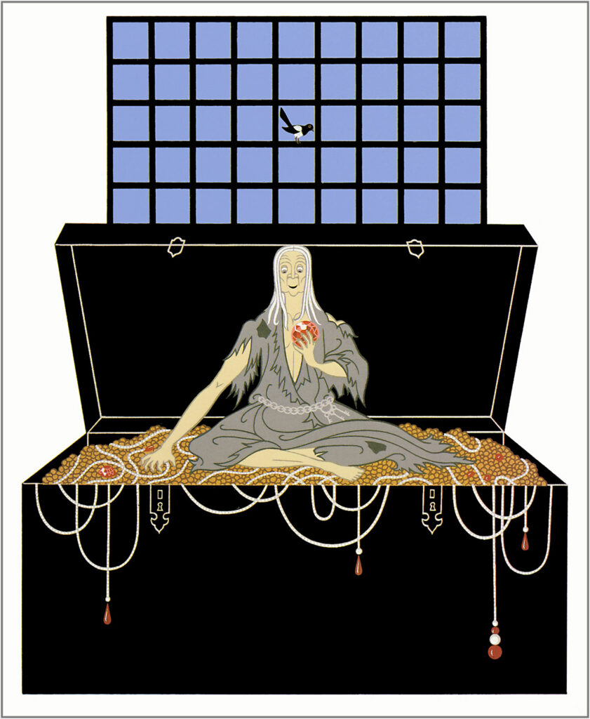 The Seven Deadly Sins, Avarice - Erté Tablo