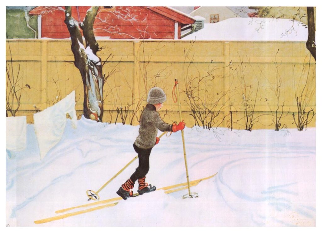 The Skier (1909) - Carl Larsson Tablo