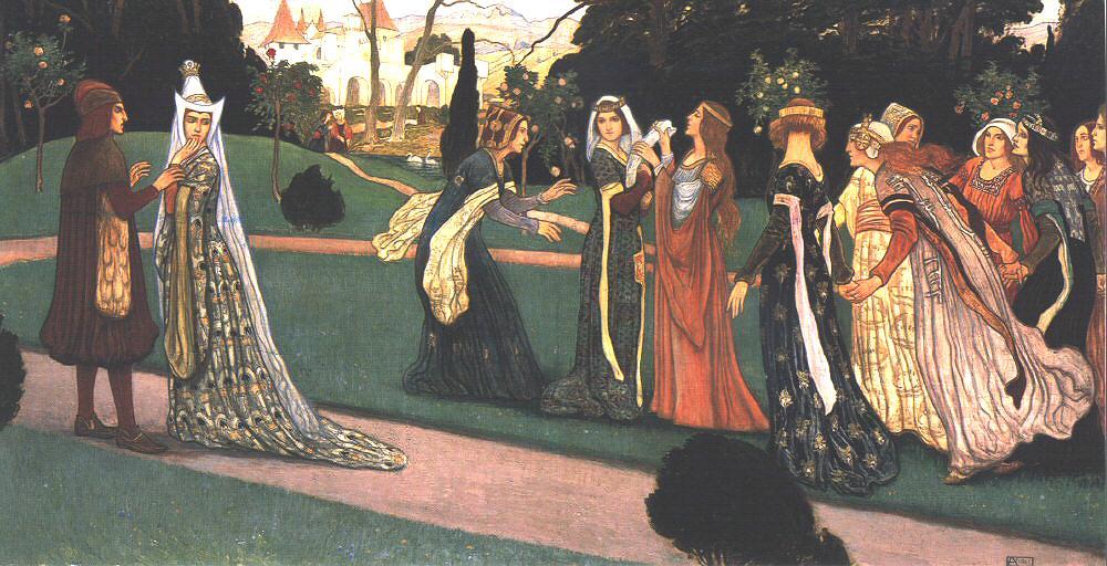 The Story of Klára Zách I (1911) – Aladár Körösfői-Kriesch Tablo