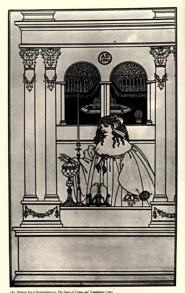 The Story of Venus and Tannhaeuse, frontispiece (1895) - Aubrey Beardsley Tablo