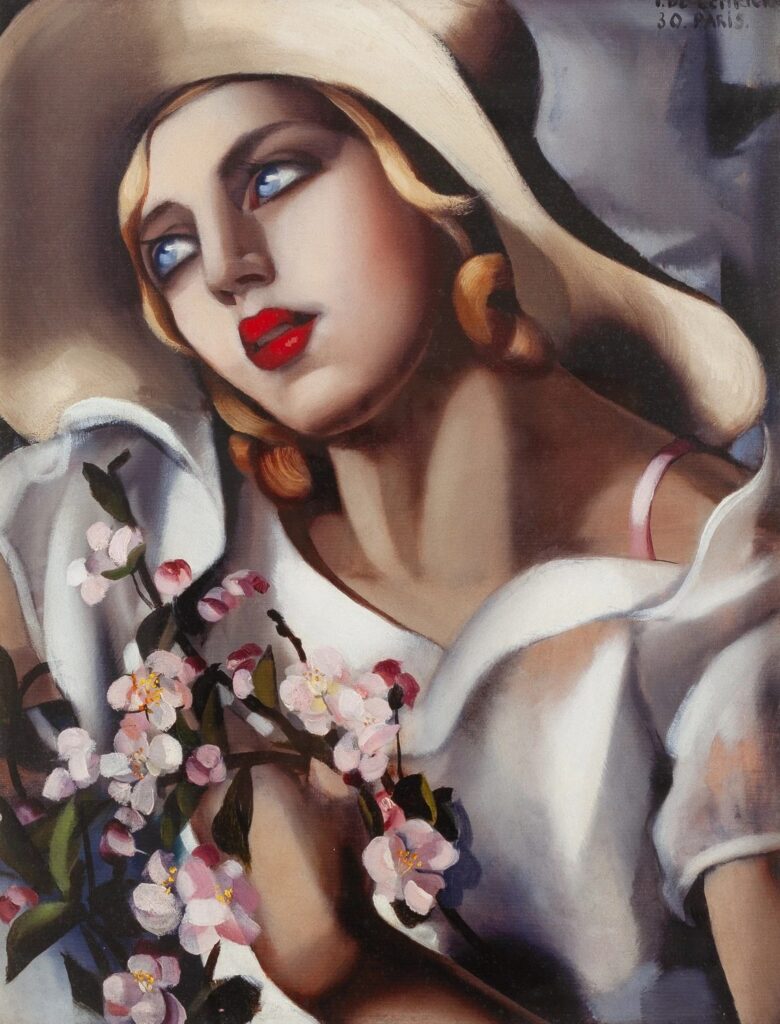 The Straw Hat (1930) - Tamara de Lempicka Tablo
