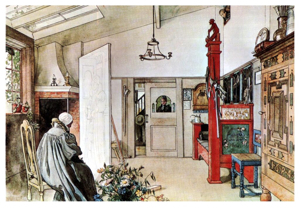 The Studio (1895) - Carl Larsson Tablo