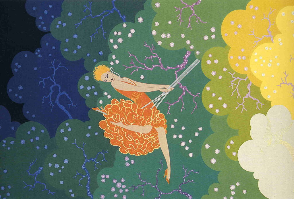 The Swing - Erté Tablo
