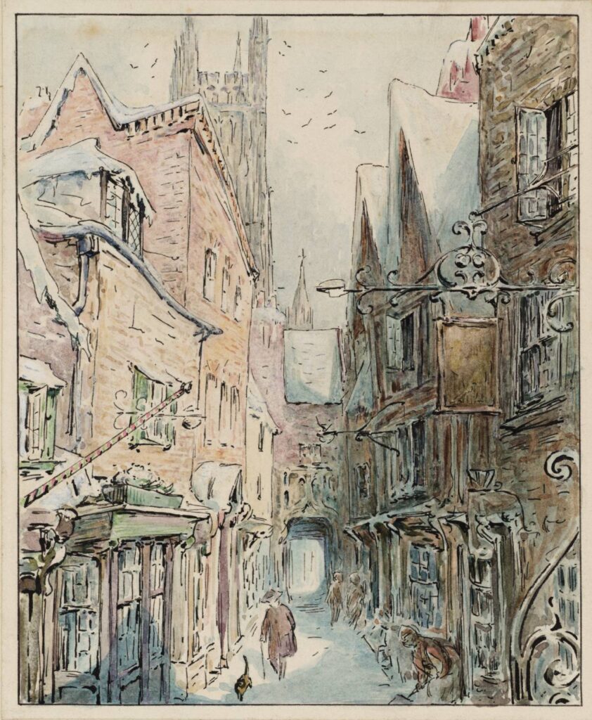 The Tailor and Simpkin Set Out for the Shop – Beatrix Potter Tablo