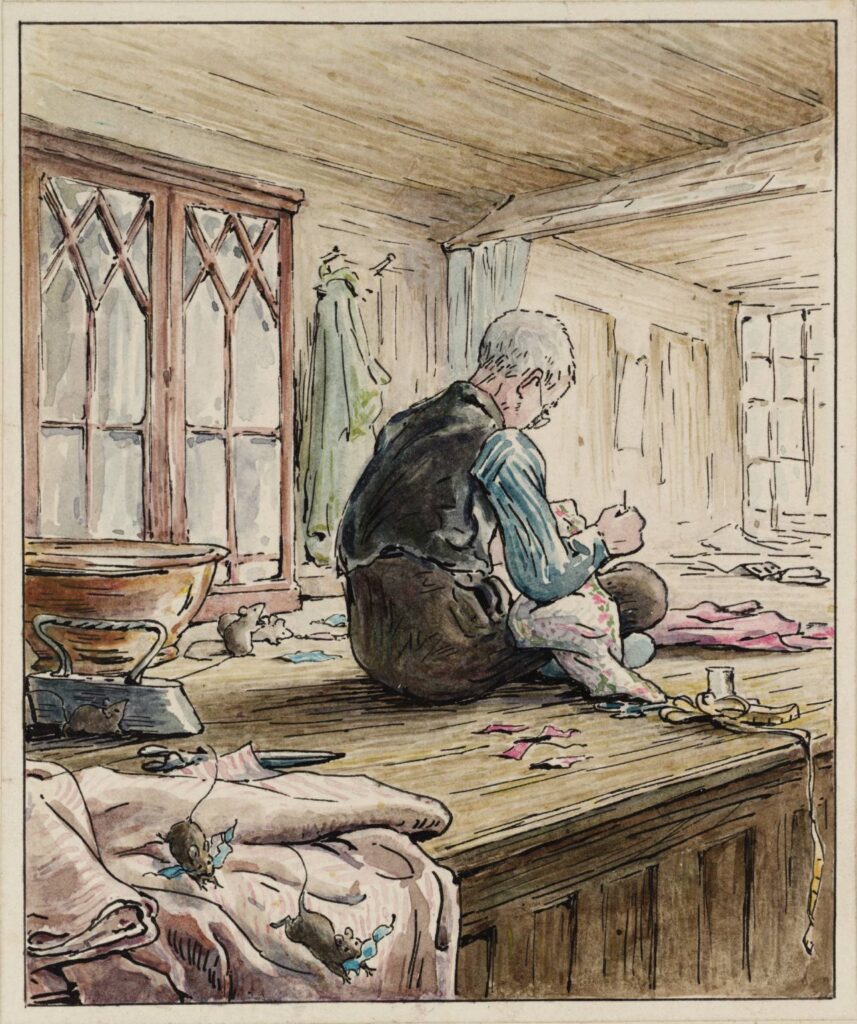 The Tailor of Gloucester at Work (1902) - Beatrix Potter Tablo