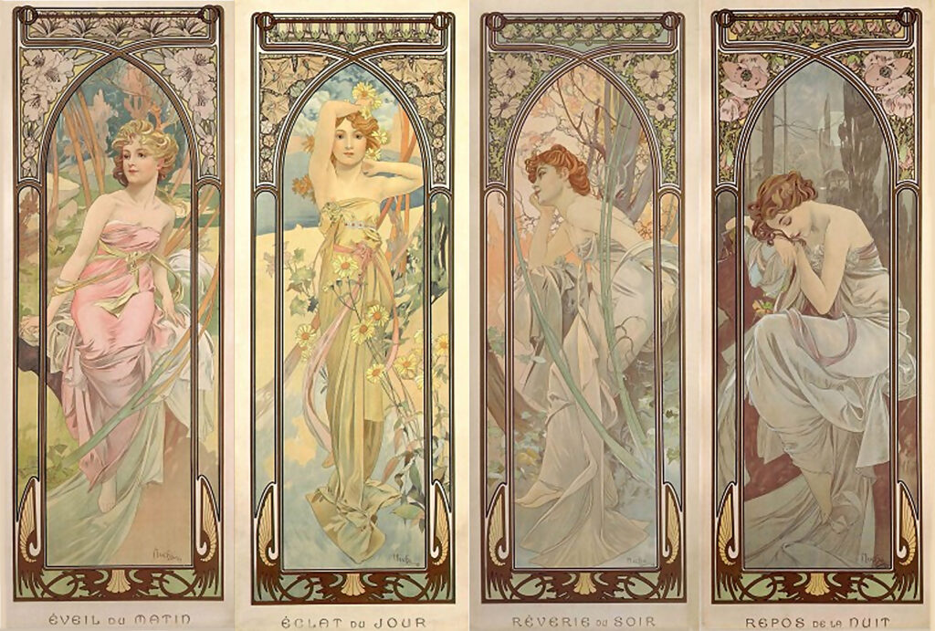 The Times of the Day (1899) - Alphonse Mucha Tablo