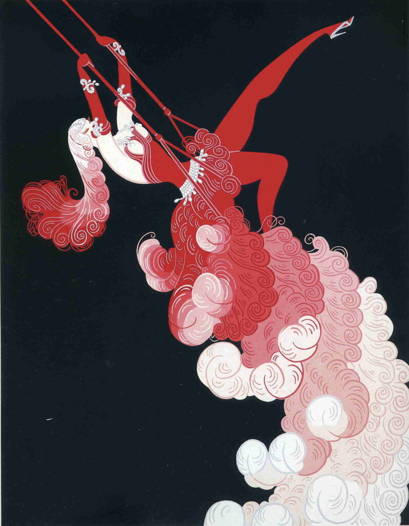 The Trapeze – Erté Tablo