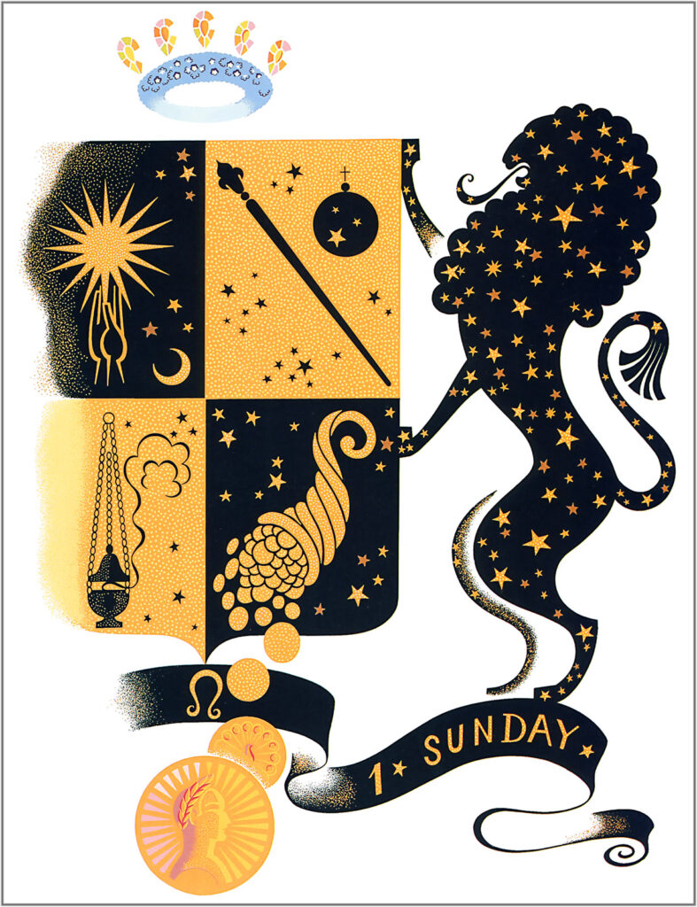 The Zodiac, Leo - Erté Tablo