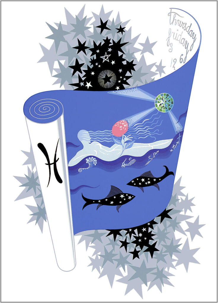 The Zodiac, Pisces - Erté Tablo