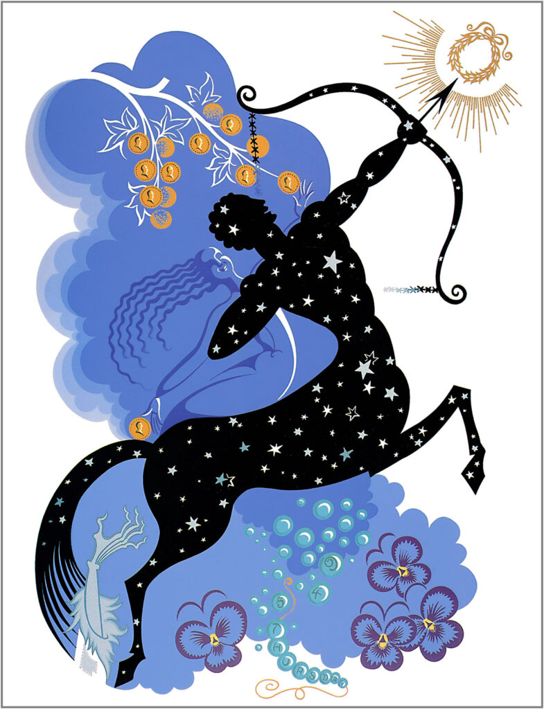 The Zodiac, Sagittarius – Erté Tablo