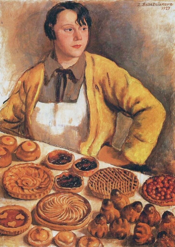 The breadseller from rue Lepic (1927) - Zinaida Serebriakova Tablo