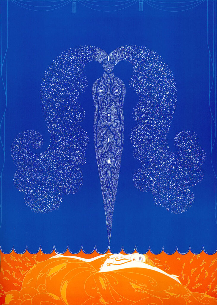 The curtain of I'Hiver - Erté Tablo