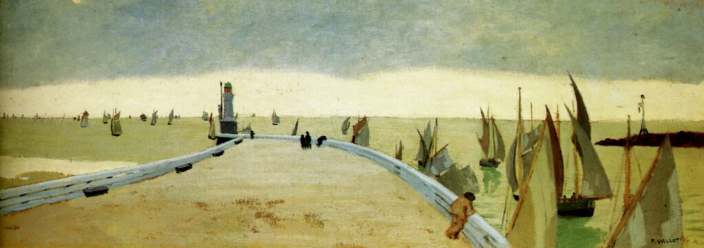 The pier of Honfleur (1901) - Félix Vallotton Tablo
