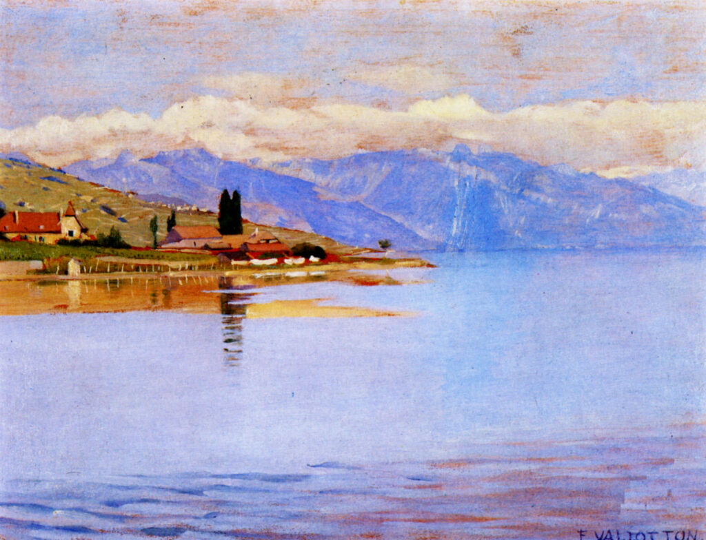 The port of Pully (study) (1889) - Félix Vallotton Tablo