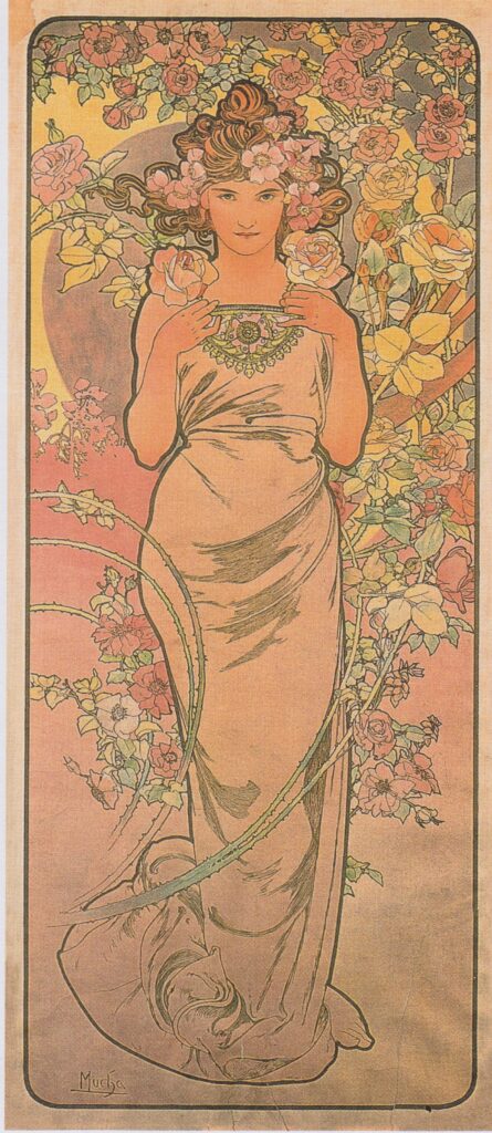 The rose (1898) – Alphonse Mucha Tablo