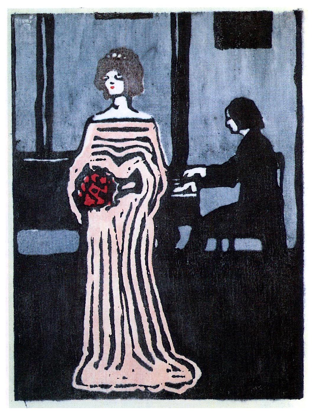 The singer (1903) - Wassily Kandinsky Tablo kanvas tablo