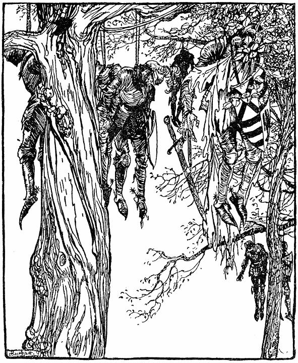 The victims of the Red Knight – Arthur Rackham Tablo