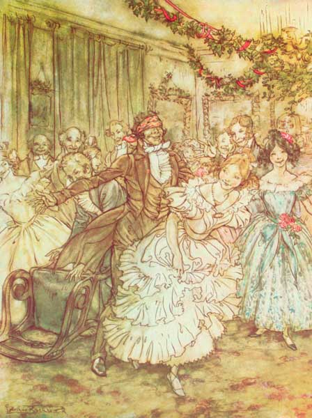 The way he went after that plump sister in the lace tucker! – Arthur Rackham Tablo