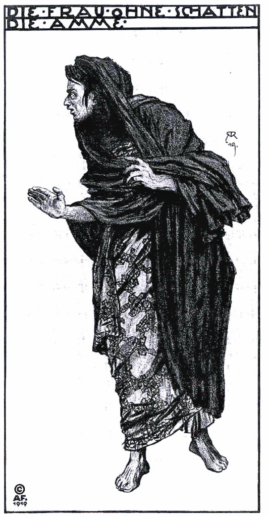 The woman without shadow (Costume for the wet nurse) (1919) - Alfred Roller Tablo