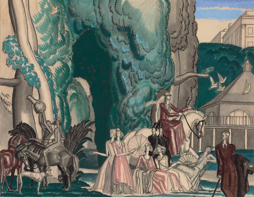 Thence to Hyde Park, Where Much Good Company, and Many Fine Ladies (1930) – Jean Dupas Tablo
