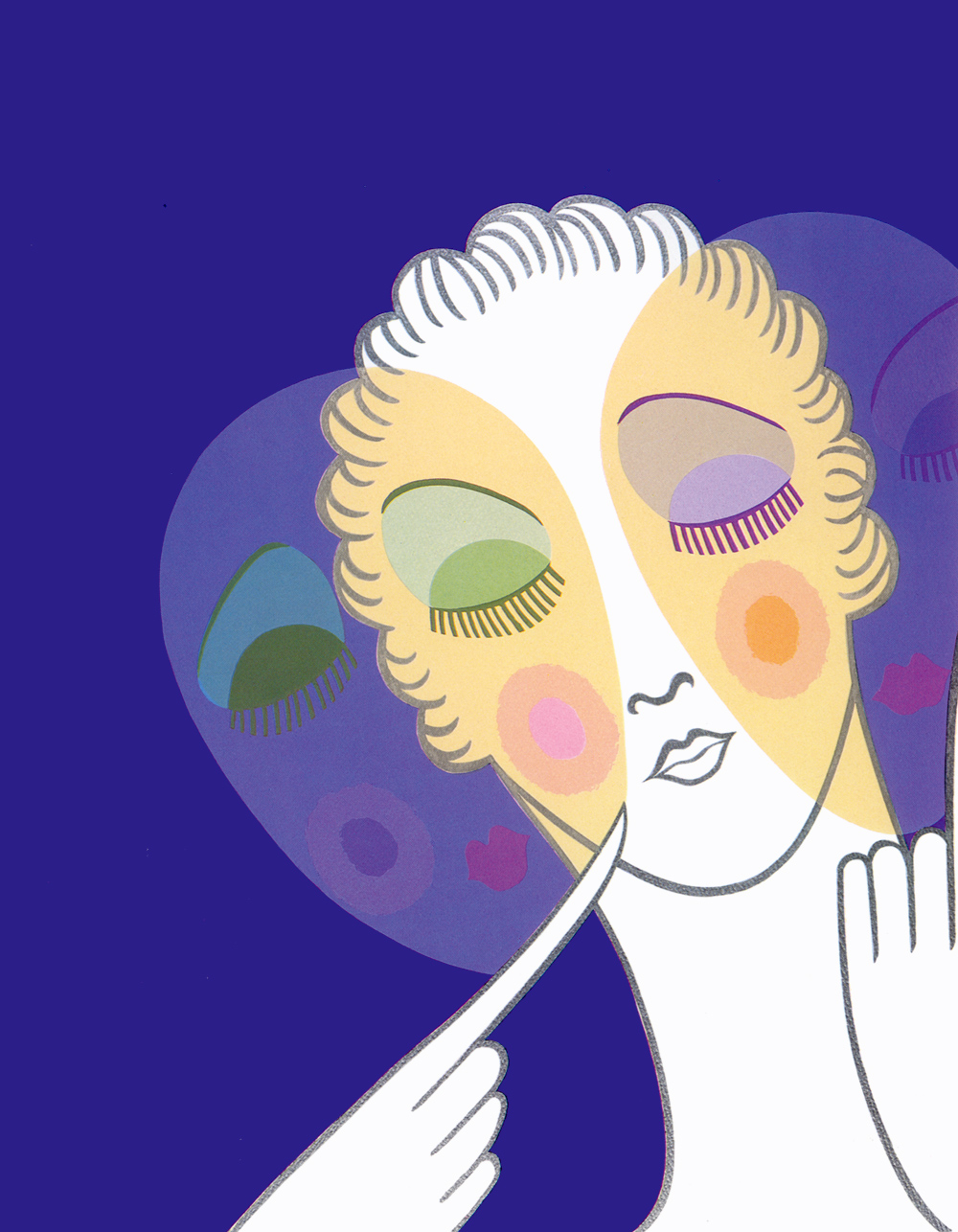 Three Faces - Erté Tablo kanvas tablo
