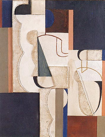 Three Stepped Figures (1920) – Willi Baumeister Tablo