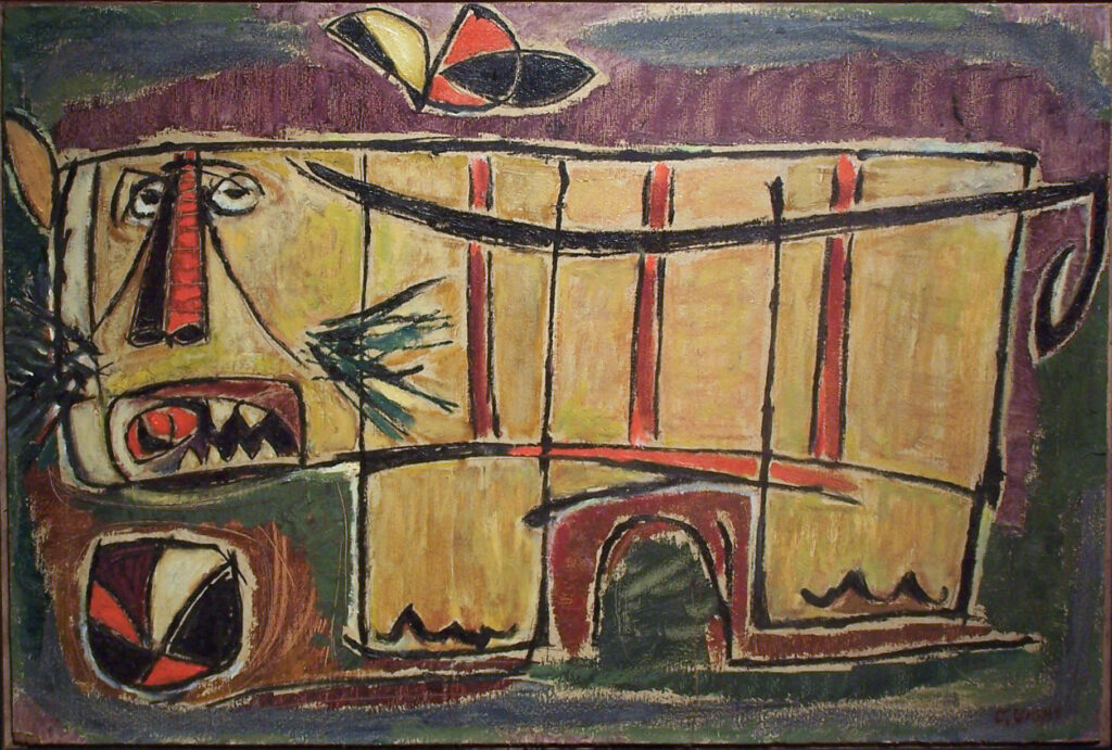 Tigre con pelota (1950) - Oswaldo Vigas Tablo