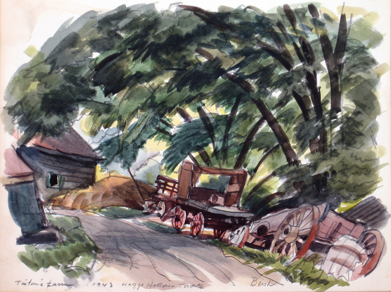 Tinton’s Farm, Hogg’s Hollow, Toronto (1943) – Jack Bush Tablo