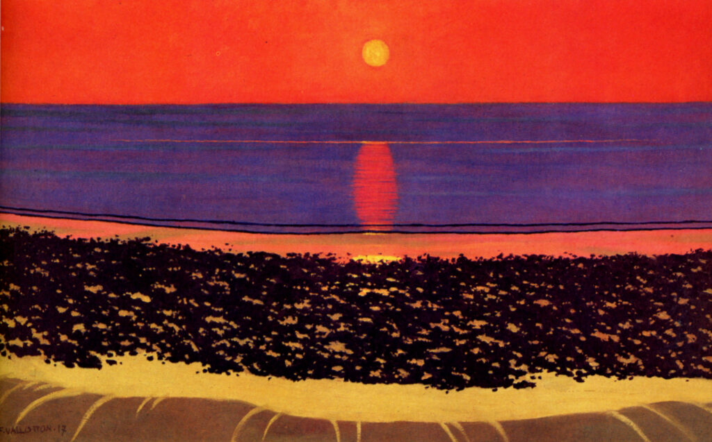 To lay down sun with Villerville (1917) – Félix Vallotton Tablo