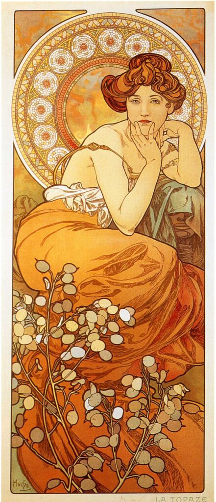 Topaz (1900) - Alphonse Mucha Tablo