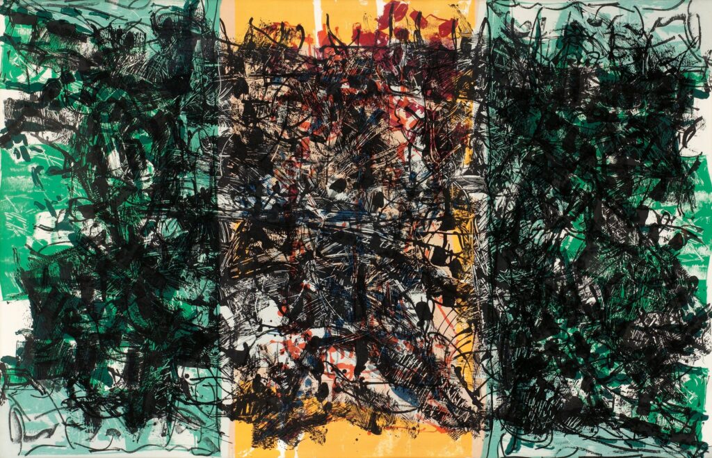 Triptyque orange - Jean-Paul Riopelle Tablo