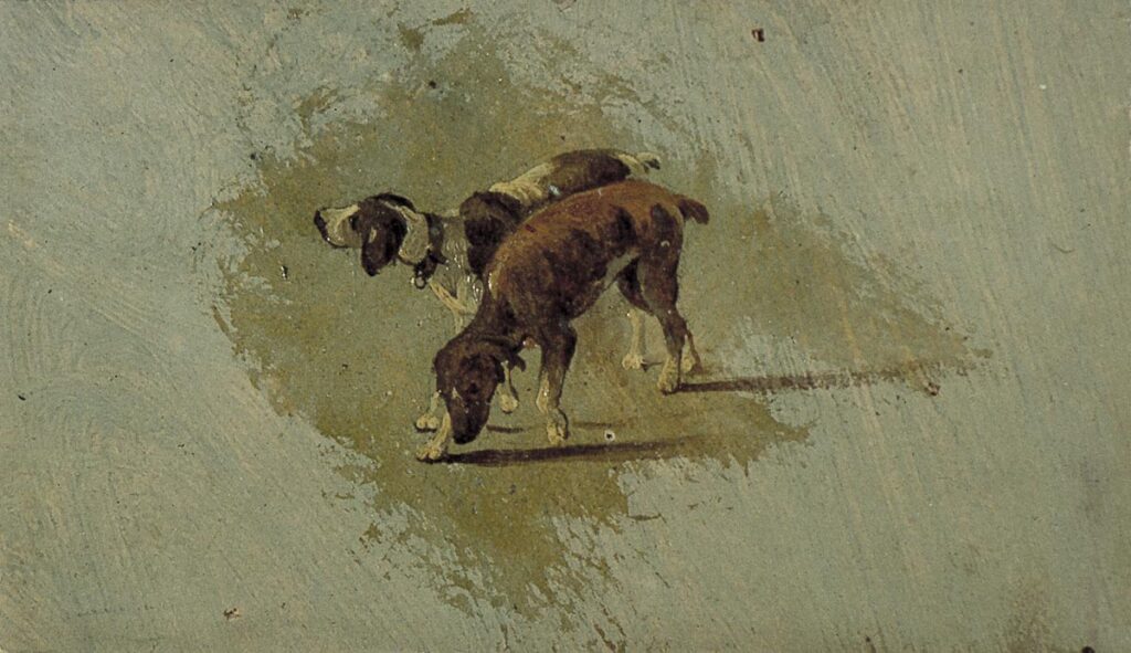 Two dogs (1899) - Theo van Doesburg Tablo