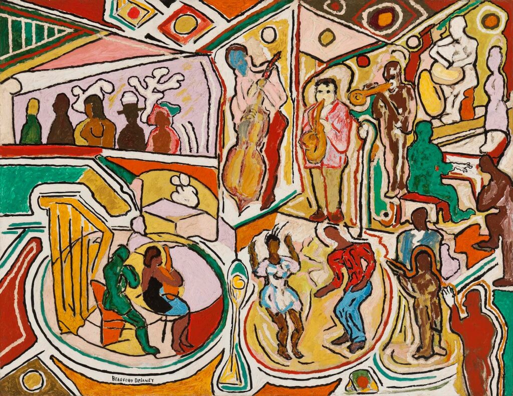 Untitled (Jazz Club) (1950) - Beauford Delaney Tablo
