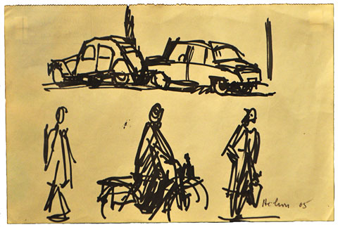 Untitled (Sketchbook page) (1955) – Jean Hélion Tablo