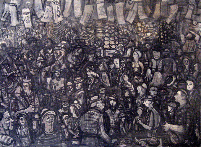 Untitled from Market Series – Mark Tobey Tablo