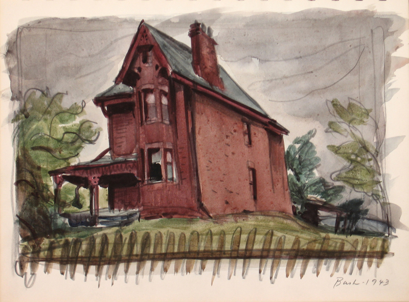 Untitled, Red House (1943) – Jack Bush Tablo