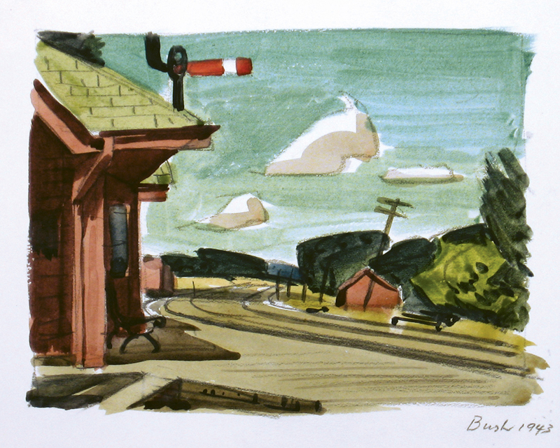 Untitled, Train Station (1940) – Jack Bush Tablo
