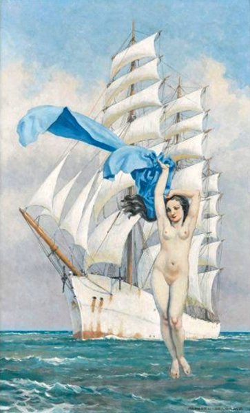 Vénus au voile bleu (1925) – Raphael Delorme Tablo