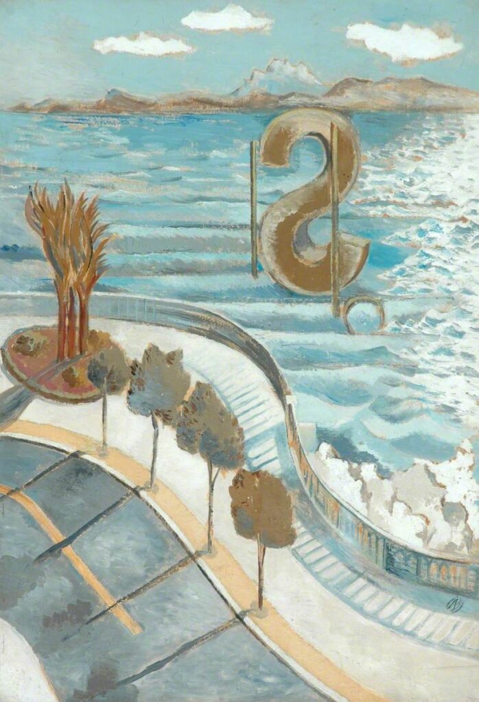 View from a Window, Nice (1934) - Paul Nash Tablo
