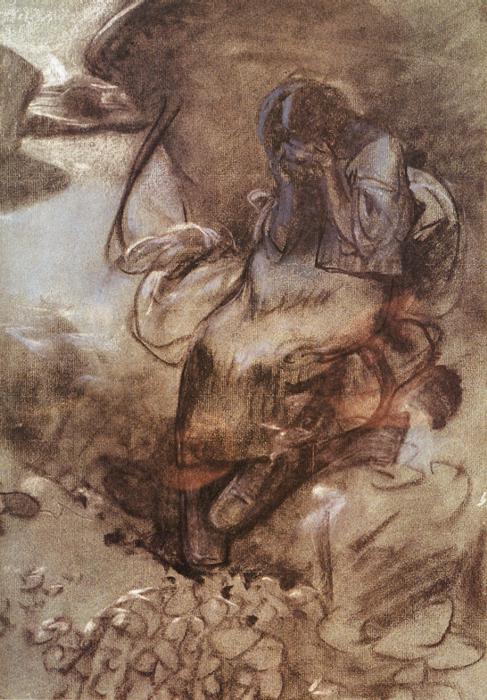 Weeping Girl (1900) – Alphonse Mucha Tablo