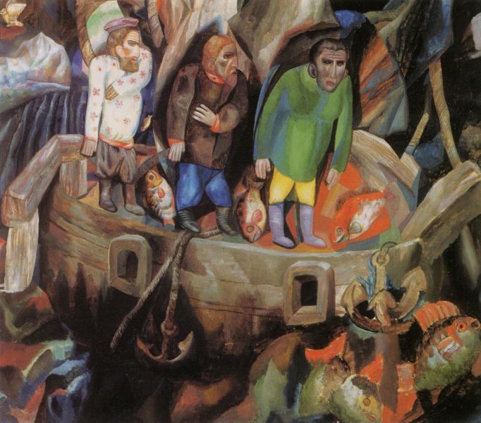 West and East (1912) – Pavel Filonov Tablo