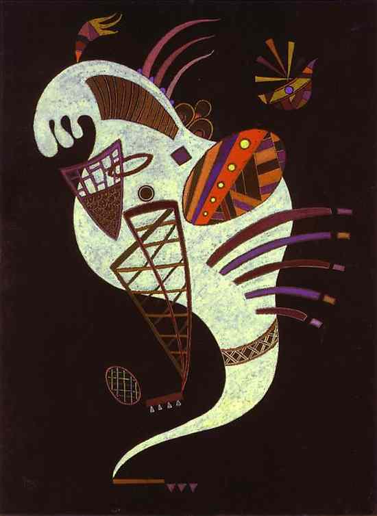 White figure (1943) – Wassily Kandinsky Tablo