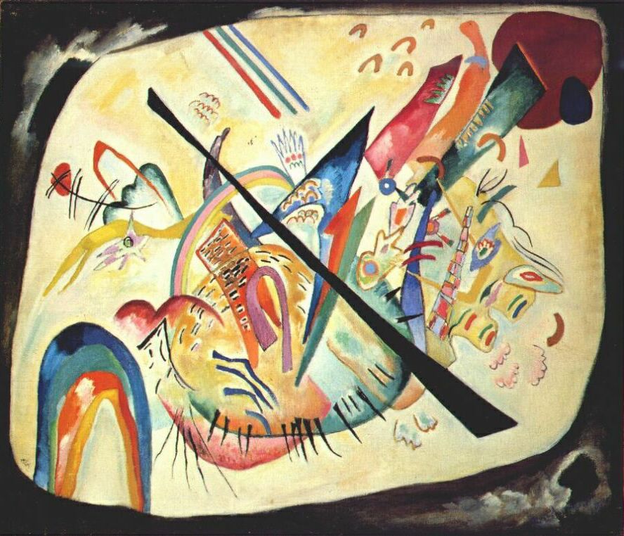 White oval (1919) – Wassily Kandinsky Tablo