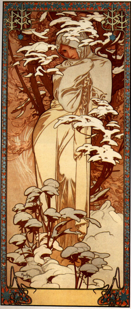 Winter (1897) - Alphonse Mucha Tablo